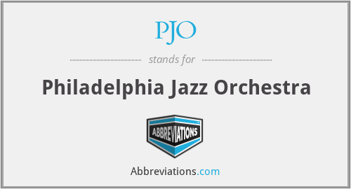 PJO - Philadelphia Jazz Orchestra
