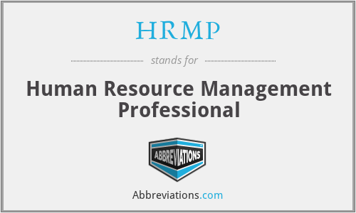 HRMP - Human Resource Management Professional