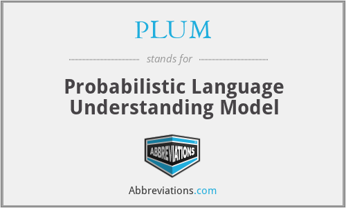 PLUM - Probabilistic Language Understanding Model