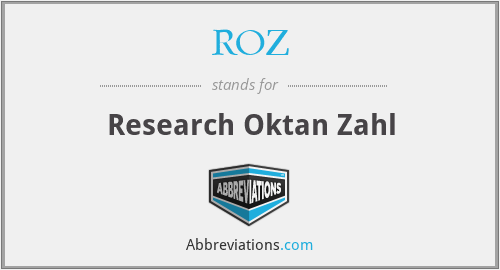 ROZ - Research Oktan Zahl