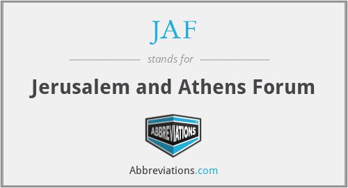 JAF - Jerusalem and Athens Forum