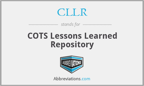 CLLR - COTS Lessons Learned Repository