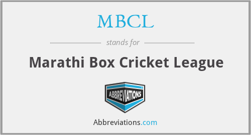 MBCL - Marathi Box Cricket League