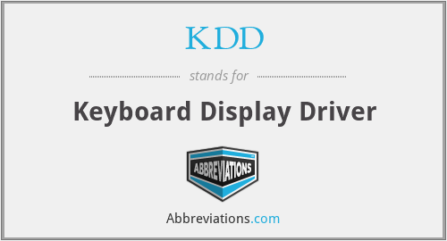 KDD - Keyboard Display Driver
