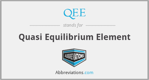 QEE - Quasi Equilibrium Element