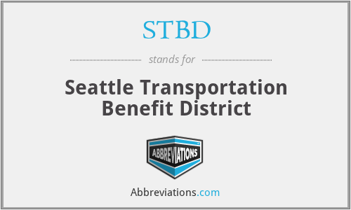 STBD - Seattle Transportation Benefit District