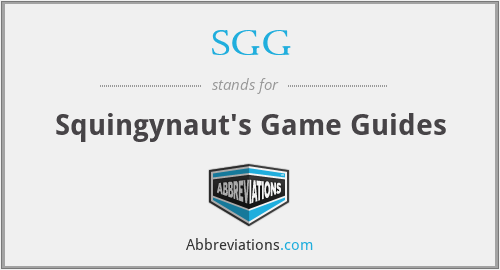 SGG - Squingynaut's Game Guides