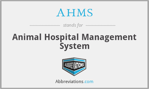 AHMS - Animal Hospital Management System