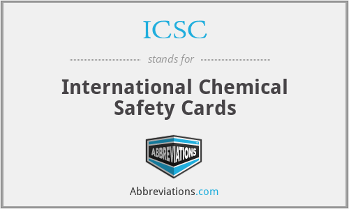 ICSC - International Chemical Safety Cards