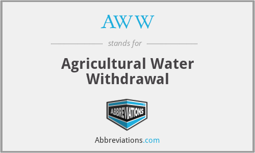 AWW - Agricultural Water Withdrawal