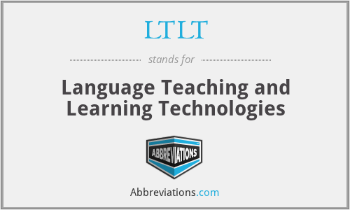 LTLT - Language Teaching and Learning Technologies