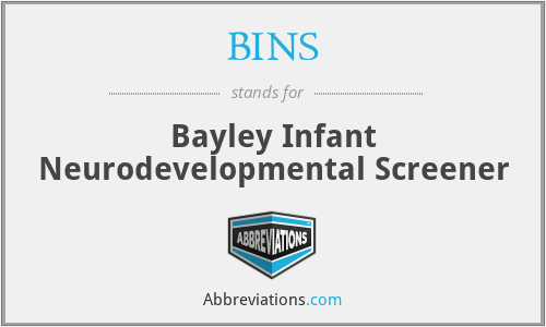 BINS - Bayley Infant Neurodevelopmental Screener