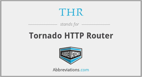 THR - Tornado HTTP Router