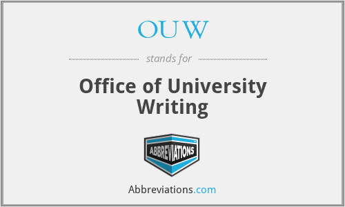 OUW - Office of University Writing