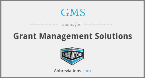 GMS - Grant Management Solutions