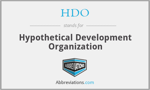 HDO - Hypothetical Development Organization