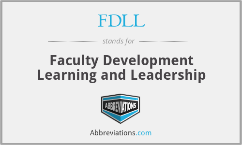 FDLL - Faculty Development Learning and Leadership