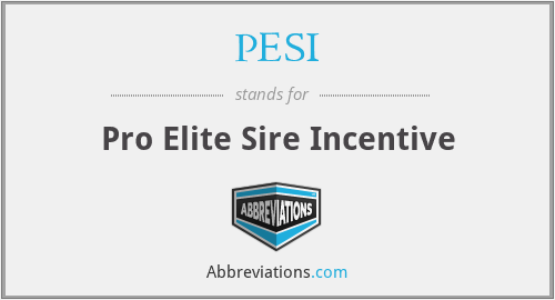PESI - Pro Elite Sire Incentive