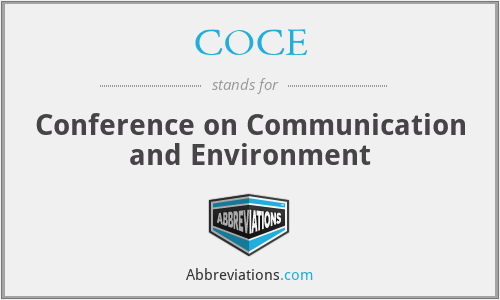 COCE - Conference on Communication and Environment