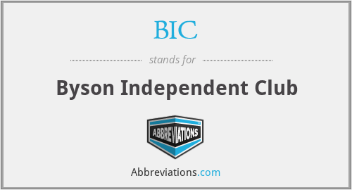 BIC - Byson Independent Club