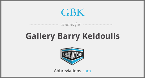 GBK - Gallery Barry Keldoulis
