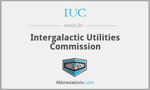 IUC - Intergalactic Utilities Commission