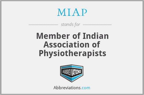 MIAP - Member of Indian Association of Physiotherapists