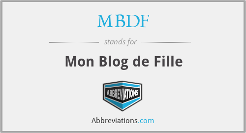 MBDF - Mon Blog de Fille