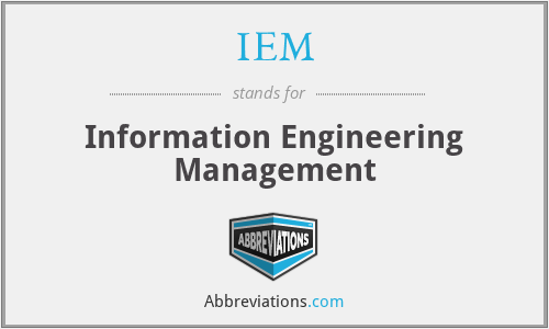 IEM - Information Engineering Management