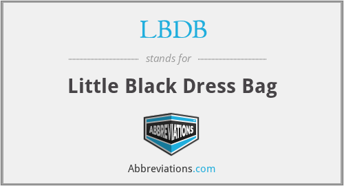 LBDB - Little Black Dress Bag