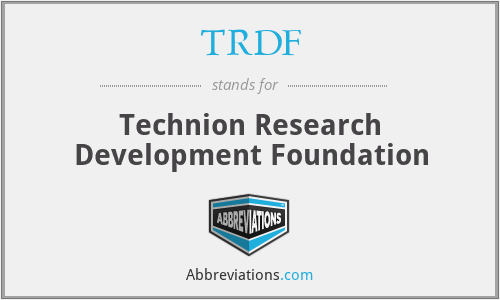 TRDF - Technion Research Development Foundation
