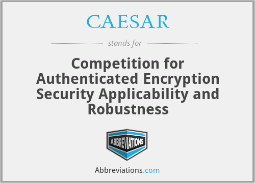 CAESAR - Competition for Authenticated Encryption Security Applicability and Robustness