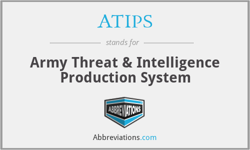 ATIPS - Army Threat & Intelligence Production System