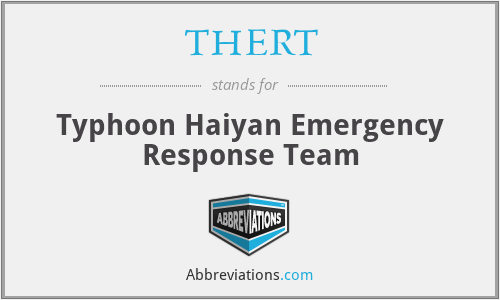 THERT - Typhoon Haiyan Emergency Response Team