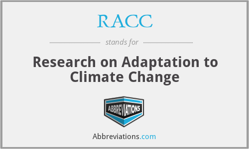 RACC - Research on Adaptation to Climate Change