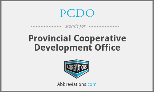 PCDO - Provincial Cooperative Development Office