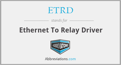 ETRD - Ethernet To Relay Driver