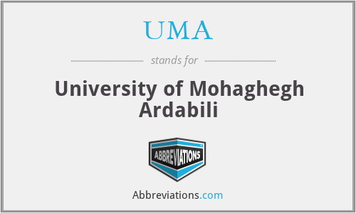 UMA - University of Mohaghegh Ardabili
