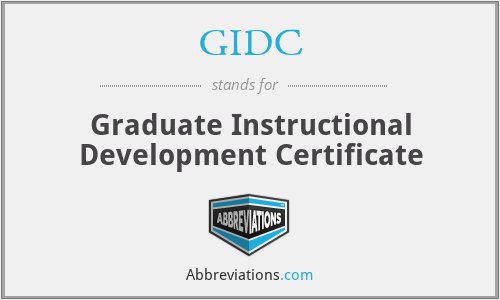 GIDC - Graduate Instructional Development Certificate
