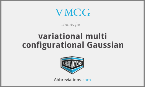 VMCG - variational multi configurational Gaussian