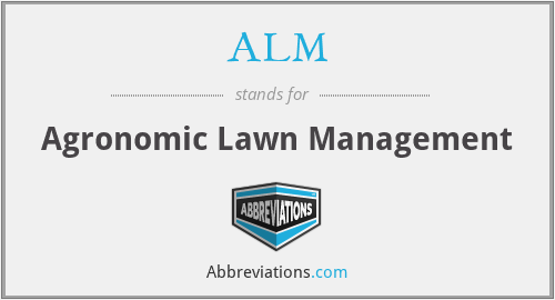 ALM - Agronomic Lawn Management