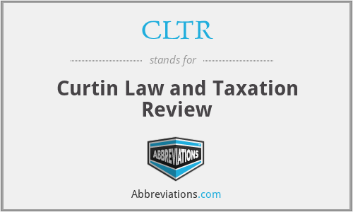 CLTR - Curtin Law and Taxation Review