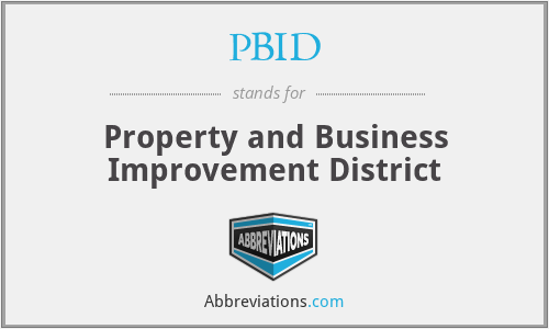 PBID - Property and Business Improvement District