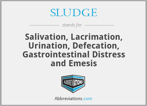 SLUDGE - Salivation, Lacrimation, Urination, Defecation, Gastrointestinal Distress and Emesis
