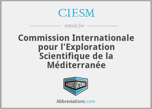 CIESM - Commission Internationale pour l'Exploration Scientifique de la Méditerranée