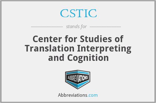 CSTIC - Center for Studies of Translation Interpreting and Cognition