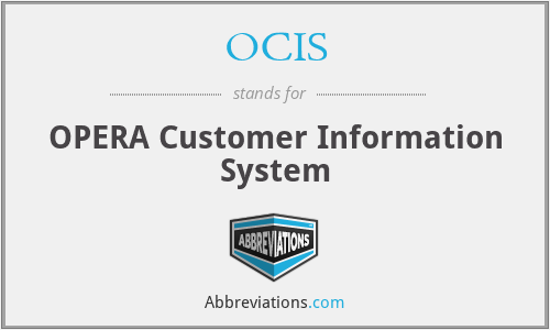 OCIS - OPERA Customer Information System