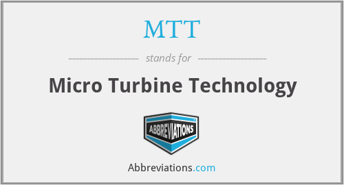 MTT - Micro Turbine Technology