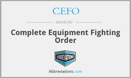 CEFO - Complete Equipment Fighting Order