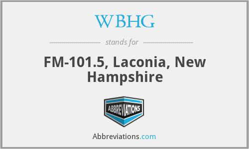 WBHG - FM-101.5, Laconia, New Hampshire